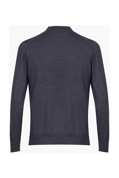 hateko Ανδρικό Anthracite Classic Cut Half Fisherman πουλόβερ H170106