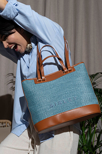 Sisley حقيبة يد نسائية زرقاء - SLY094