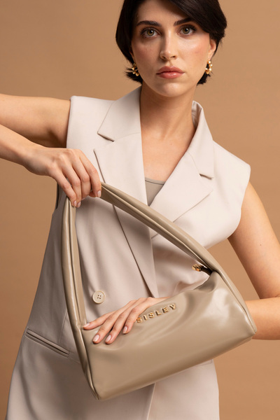 Sisley Γυναικεία τσάντα ώμου σε χρώμα δέρματος - SLY015