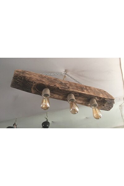 Ahşap Log Chandelier