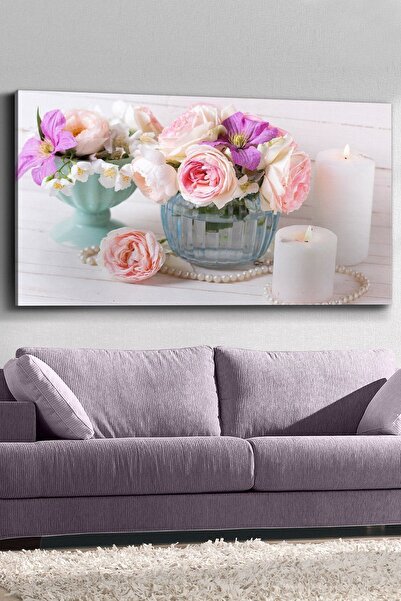 Evinemoda Vazoda Renkli Çiçekler Kanvas-canvas Tablo
