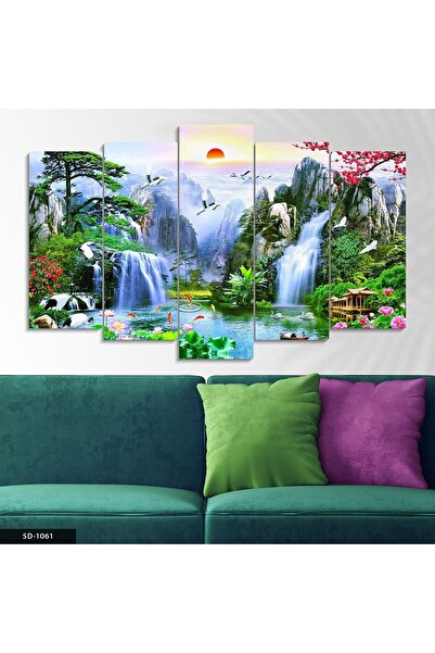 Evinemoda Doğa Güzellikleri 5 Parçalı Mdf Tablo