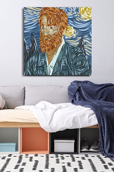 Evinemoda Van Gogh Zvezdana noć Jednodijelno kvadratno platno - Slika na platnu