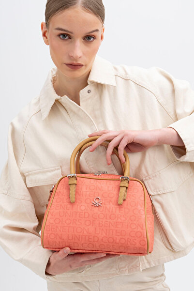 United Colors of Benetton Beneton Women's Handbag - Coral-Camel BNT1296