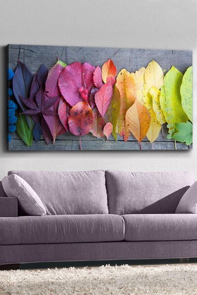 Evinemoda Renkli Yapraklar Kanvas-canvas Tablo