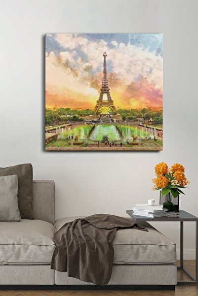 Evinemoda Eiffelova kula Jednodijelni kvadratni platno - Slika na platnu