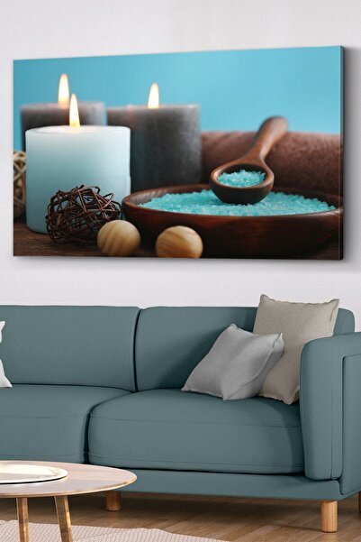 Evinemoda Tirkizna sveća na platnu - Slika na platnu