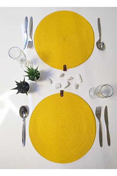 FABRİCART HALI Dekoratif Salyangoz Jüt Dokuma Supla Amerikan Servisi Sarı