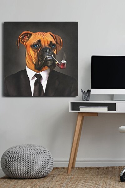 Evinemoda Pas u smokingu, jednodijelni kvadratni platno - slika na platnu