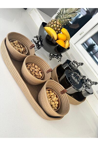 FABRİCART HALI Плетений кошик - для печива та багатоцільовий