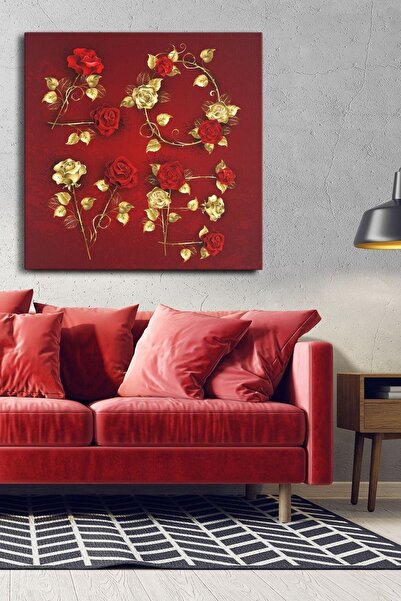 Evinemoda Cveće koje govori ljubav Jednodijelno kvadratno platno - Slika na p...