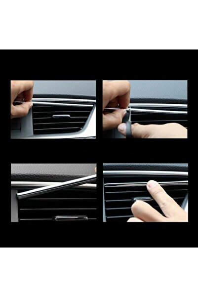 DMR Tiger Marketing Araç Klima Izgara Şerit Fitil Renkli Havalandırma Gri 20c...