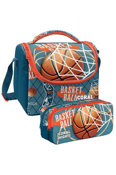 Coral High Nefti Turuncu Basketbol Desenli Erkek Çocuk Isı Yalıtımlı Beslenme...