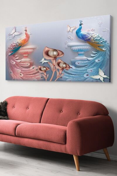 Evinemoda Slikanje pauna na platnu