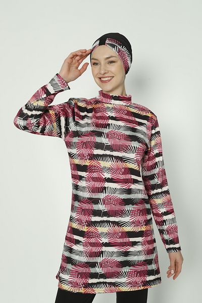 TRİYA FASHİON Patterned Women's Hijab Swimsuit