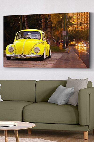 Evinemoda Sarı Vosvos Kanvas - Canvas Tablo