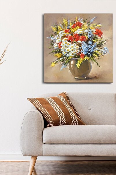 Evinemoda Cvet u vazi Jednodijelno kvadratno platno - Slika na platnu