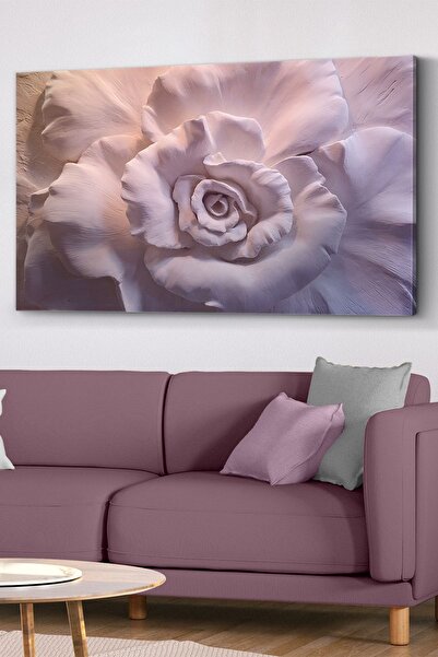 Evinemoda Kabartmalı Çiçek Kanvas - Canvas Tablo