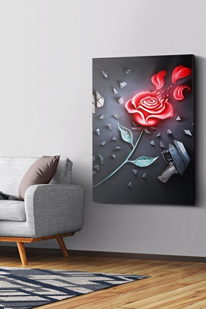 Evinemoda Slomljena ruža na platnu - Slika na platnu