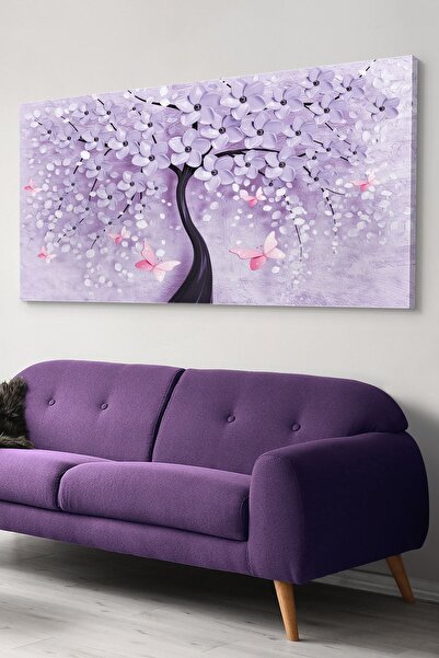 Evinemoda Slika na platnu sa ljubičastim cvetnim drvetom
