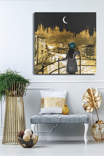 Evinemoda Pejzaž Jednodijelni Kvadratni Kanvas - Slika na Kanvasu