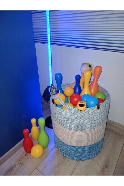 BEVEZ HOME Çok Amaçlı Hasır Sepet, Banyo Sepeti, Dekor Sepet, Havlu Sepeti