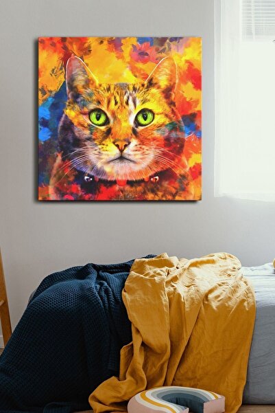 Evinemoda mačka cik Jednodijelni kvadratni platno - Slika na platnu