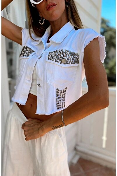 Lady Pixie Джинсовий жилет з облямівкою