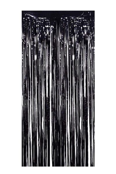 Parti dolabı Siyah Kapı Duvar Parti Fon Arka Perde Işıltılı Simli Yapışkanlı Doğum Günü Fotoğraf Perdesi