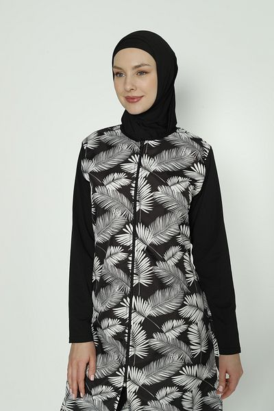 TRİYA FASHİON Hijab Zippered Women's Swimsuit