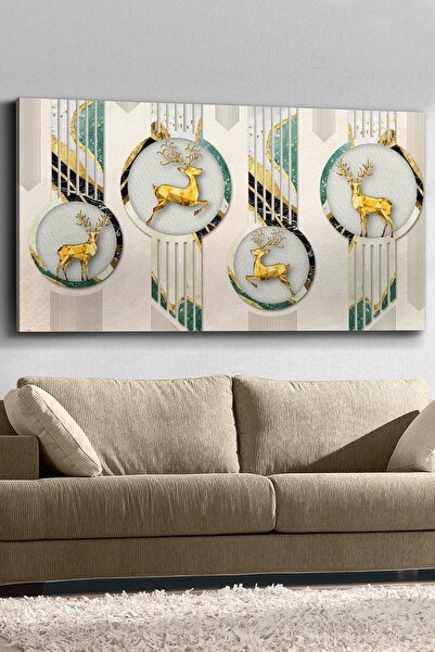 Evinemoda Slika na platnu sa zlatnim jelenom