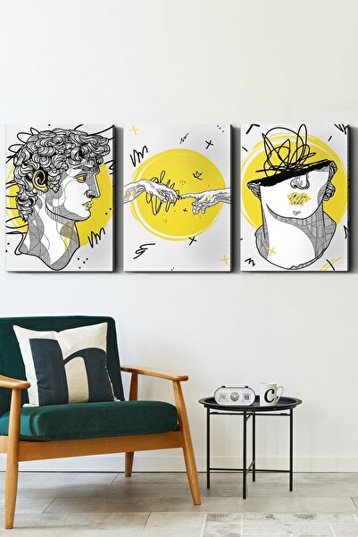 Evinemoda Skulptura 3 dela na platnu - Slika na platnu