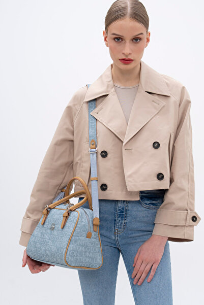 United Colors of Benetton حقيبة يد نسائية بينيتون - أزرق/فراشة BNT1296