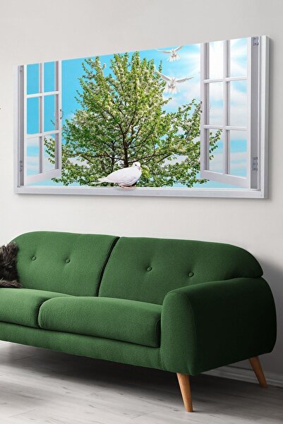 Evinemoda Golub na prozoru, slika na platnu