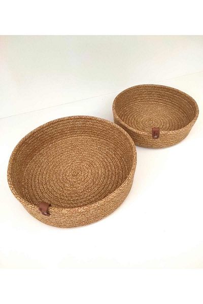 BEVEZ HOME Set coșuri din răchită - Multifunctional, farfurie dubla