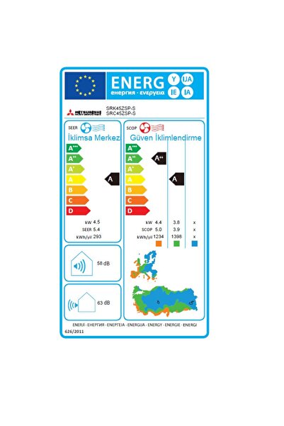 Mitsubishi Heavy Srk45zsp-w(S) Silver Serisi 15000 Btu/h Inverter Klima A Enerji Sınıfı Montaj Dahil