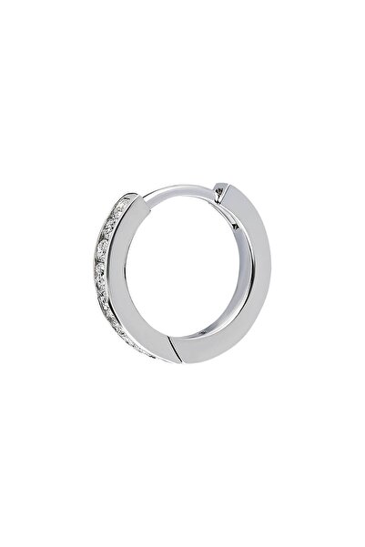 Sirius Pırlanta Pırlanta Taşlı Halka Tektaş Erkek Küpesi