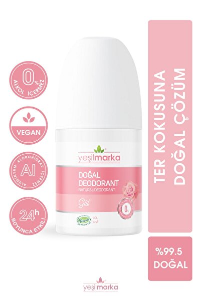 Morfarma Doğal Roll On Deodorant- Gül Kokulu- Doğal Ve Vegan Içerik- Ter Koku...