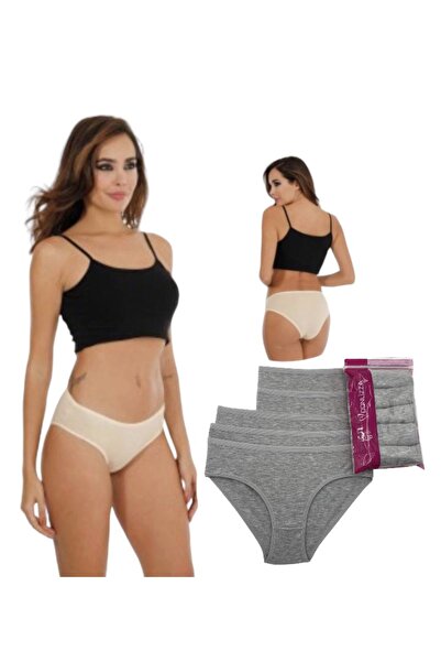 DONLİZZA Gri Pamuklu Külot 5 Adet