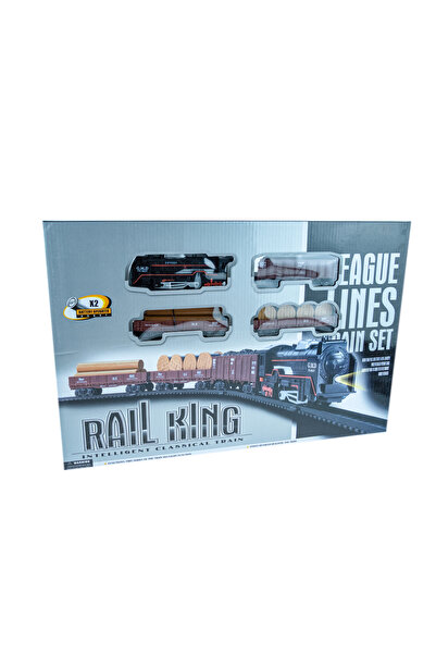 Genel Markalar Oyuncak Tren Seti Rail King Klasik Tren 104 Cm 23 Parça Işıklı
