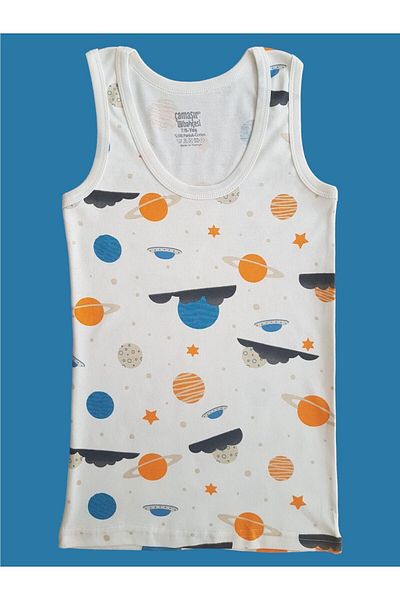 Çamaşır Bahçesi Ανδρικό Παιδικό Σετ Athlete-Boxer - 100% βαμβάκι, Space Pattern, Printed