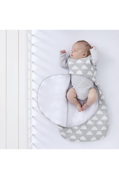 Green Touch Bebek Uyku Tulumu-b- Gri Beyaz Bulutlu (1.0 TOG)