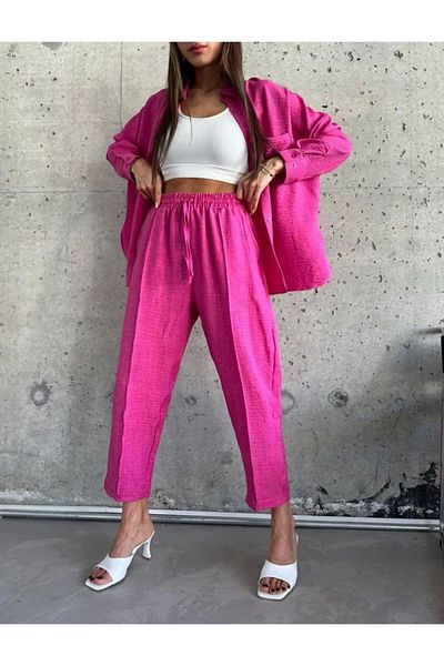 Ekim Store Σετ λινό πουκάμισο και παντελόνι