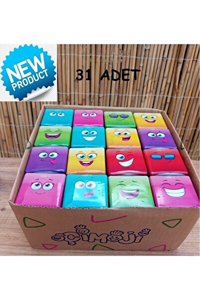 Çimoji Wren Shop 31 Adet Emoji Figür Midi Küp Çim Adam Doğum Günü Ve Özel Gün...