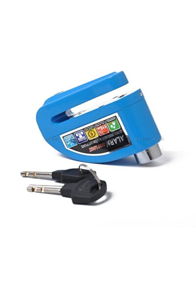 Locks Motosiklet Disk Kilit Fs8305 Alarmlı Disk Kilidi 110db Mavi