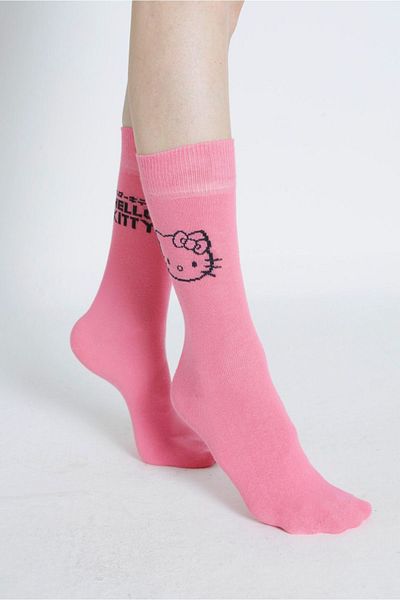 Hello Kitty Pink Patterned Socks - ROZ-88/3