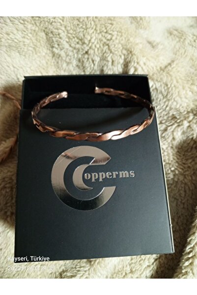 COPPERMS El Yapımı Dövme Saf Bakır Bilezik Manyetik Alan Bilekliği.
