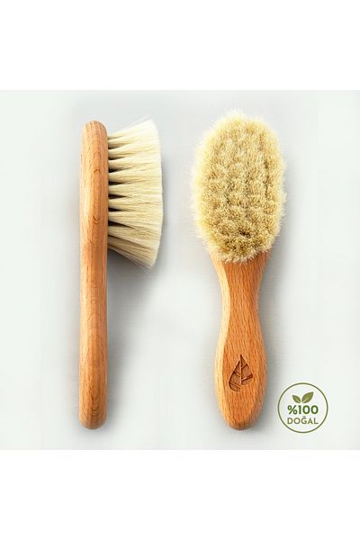 Ecowera Natural Goat Hair Baby Hair Brush