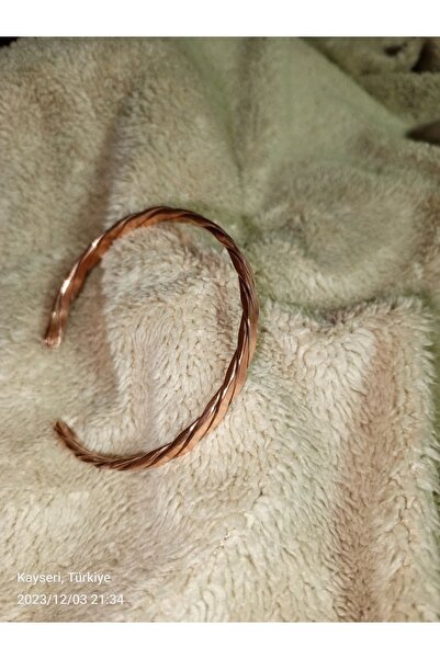 COPPERMS El Yapımı Dövme Kalın Saf Bakır Bilezik Manyetik Alan Bilekliği.