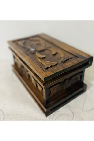 mykhediyevesanatatölyesi Şifreli Takı Sandığı Ceviz Oyma Sandık Kriptolu Sihi...